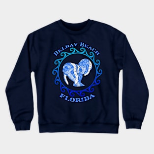 Delray Beach Florida Vacation Tribal Manatees Crewneck Sweatshirt